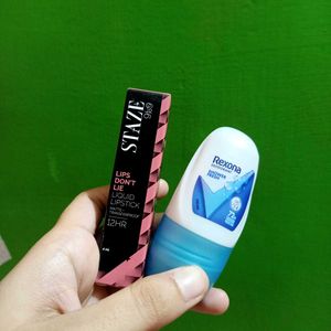 Staze 9 To 5 Lipstick+ Rexona Roll On