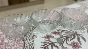 3 Glass bowls/katoris