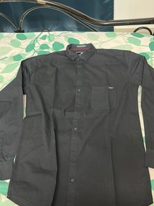Black Long Sleeve Button-Down Shirt