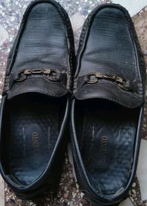 Black Leather Loafer Shoes 😍🖤🖤