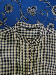 Checked Shirt Top