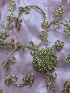 Pink Shimmery Embroidered Net Lehanga
