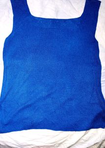 Blue Knit Tank Top