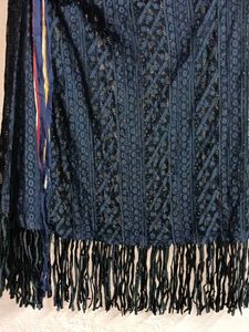 See-through Lace Cover-up Skirt Top Navy Blue