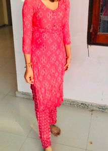 Pink Printed Kurti