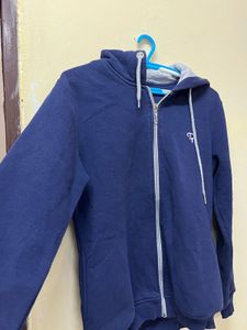 Navy Blue Zip-Up Hoodie