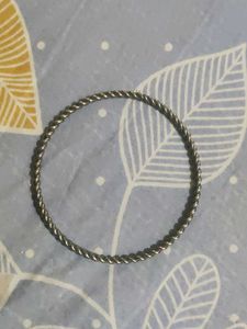 Twisted Silver Bangle