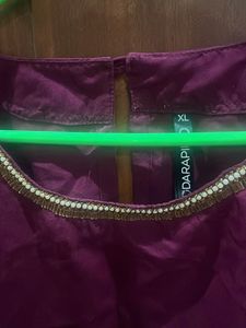 Elegant Purple Embellished Top