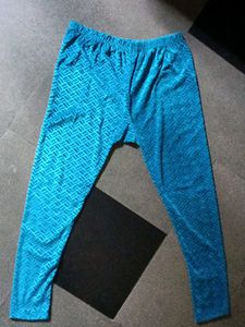 Blue Patterned Leggings