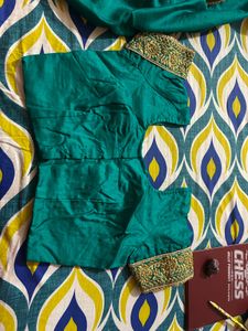 Elegant green  Embroidered Saree
