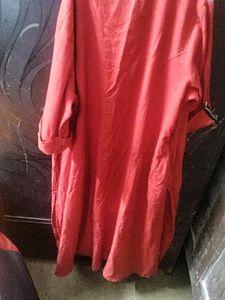 Red Boho Tunic Dress