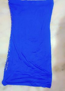 Blue Short Tube Style Dress For Girl