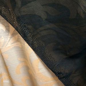 Black Stole with Stone Work