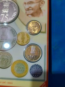 RBI Platinum Jubilee UNC Coin Set 75 Rs Silver
