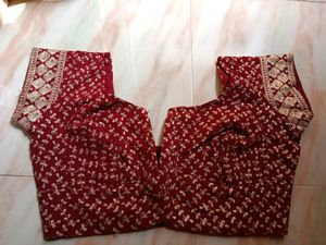 Embroidered Maroon Blouse
