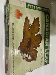 handpainted Leaf Decor Plate