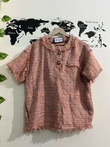 Frayed Tweed Top