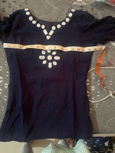 Elegant Navy Blue Kurti