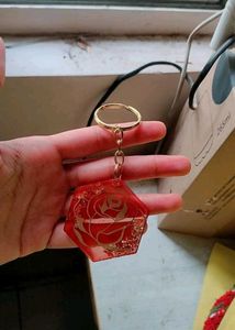 Rose Resin Keychain
