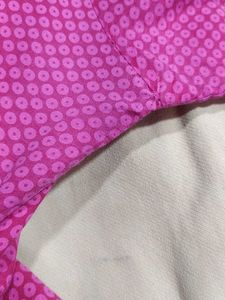 Pink Textured Tunic with Embellished Trim