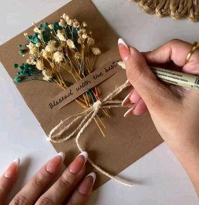 Dried Flowers Card+Organdy Rose Combo!