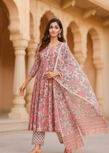 👗 Anarkali Style Kurta Set – XXL – Used Once