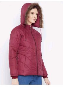 Burgundy Quilted Jacket