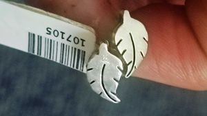Silver Earrings With Tag