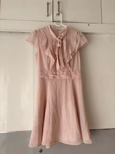 Vintage Pink Ruffle Dress
