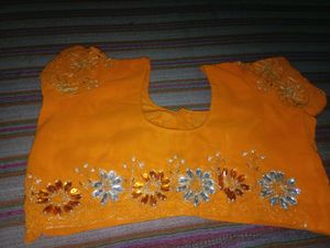 Kundan Heavy Work Saree In Georgette Febric