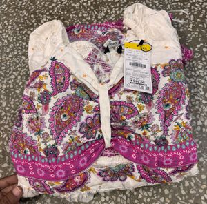 Paisley Print Dress Stylish Frock Middi Newly Tag