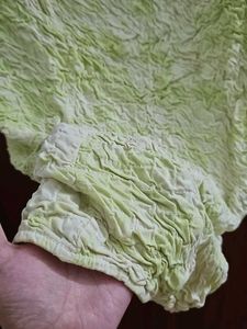 Green Popcorn Textured Skirt