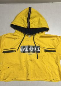 Yellow Cropped Hoodie