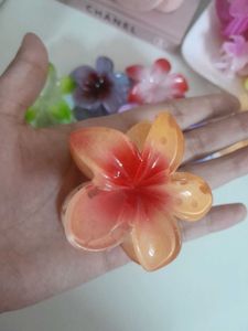 Pulmeria Flower Claw Clips 9