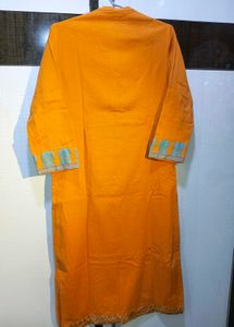 Orange Embroidered Kurta