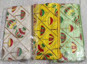 Colorful Embroidery Design Pouch Set