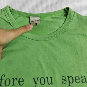 Green &#39;Think&#39; Graphic Tee