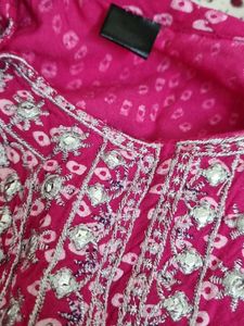 Pink Printed Kurta
