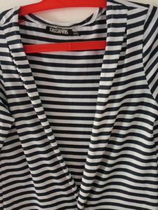 Striped Open Front shrug