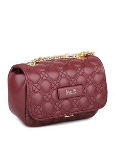 INC.5 Women Wine Quilted Sling Bag