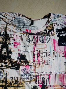 Paris Print Top