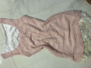 Pink Mini Dress with Lace