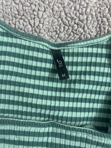 Striped Square Neck Top