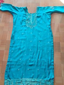 Flair Suit With Contrast Duppatta