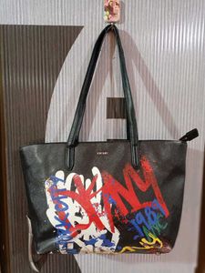 DKNY Graffiti Print Tote Bag