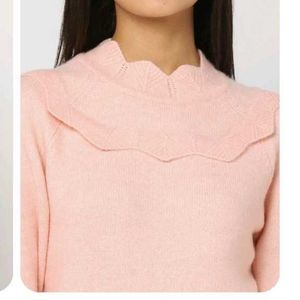 Pretty Pink Ruffled Sweater