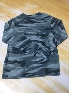 Camouflage Print Long Sleeve Top