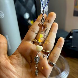 Butterfly Beaded Phone Charm Handmade