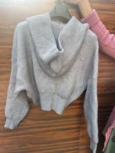 Stylish Grey Knit Cardigan