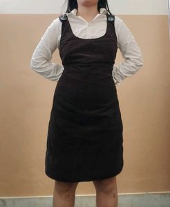 Brown Pinafore Dress